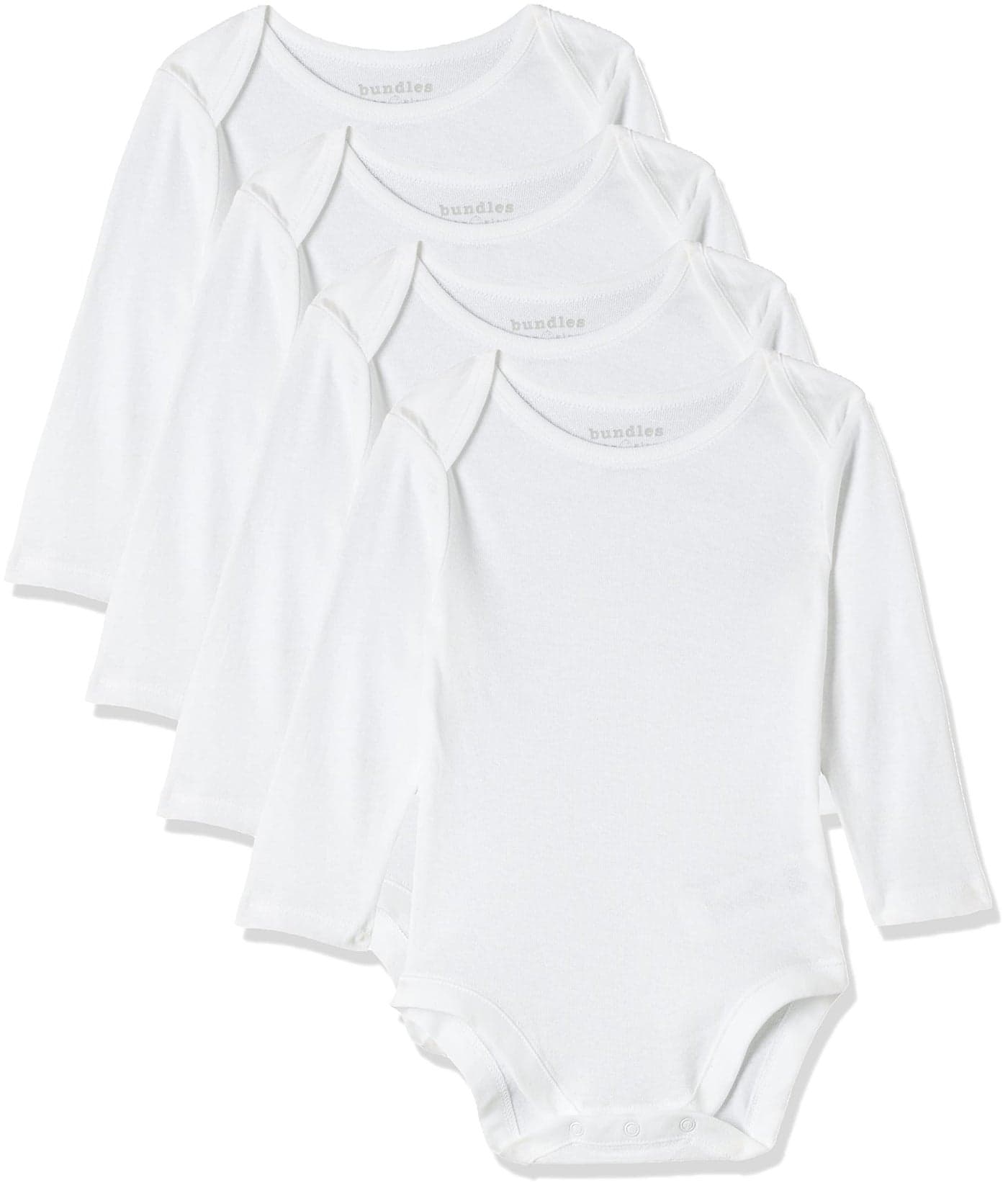 The Childrens Place Baby Short Sleeve 100 Cotton Bodysuits White4 Pack 69 Months