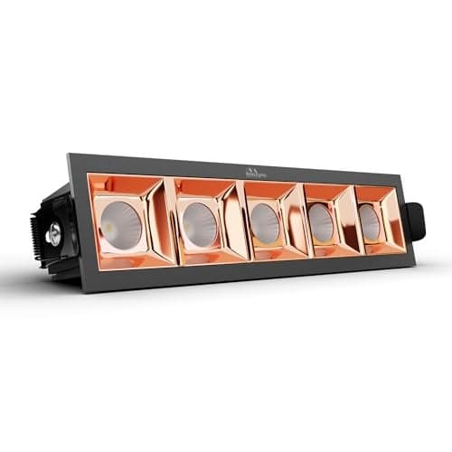 Murphy 10W Rose Gold Finish Square Laser LED Ceiling COB Spot, Focus, Down Ceiling Light, Ceiling Pop Light (Warm White, Pack of 1), with 2 Years Warranty