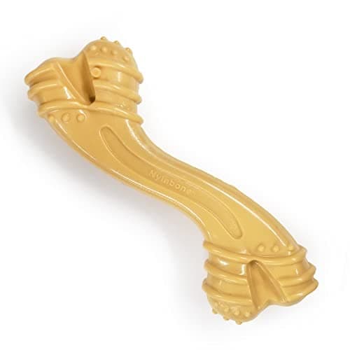 Nylabone Curvy Dental Bone Power Chew Toy for Dogs, Dog Toys for Aggressive Chewers, Flavor, Large - Up to 50 lbs, 1 Count