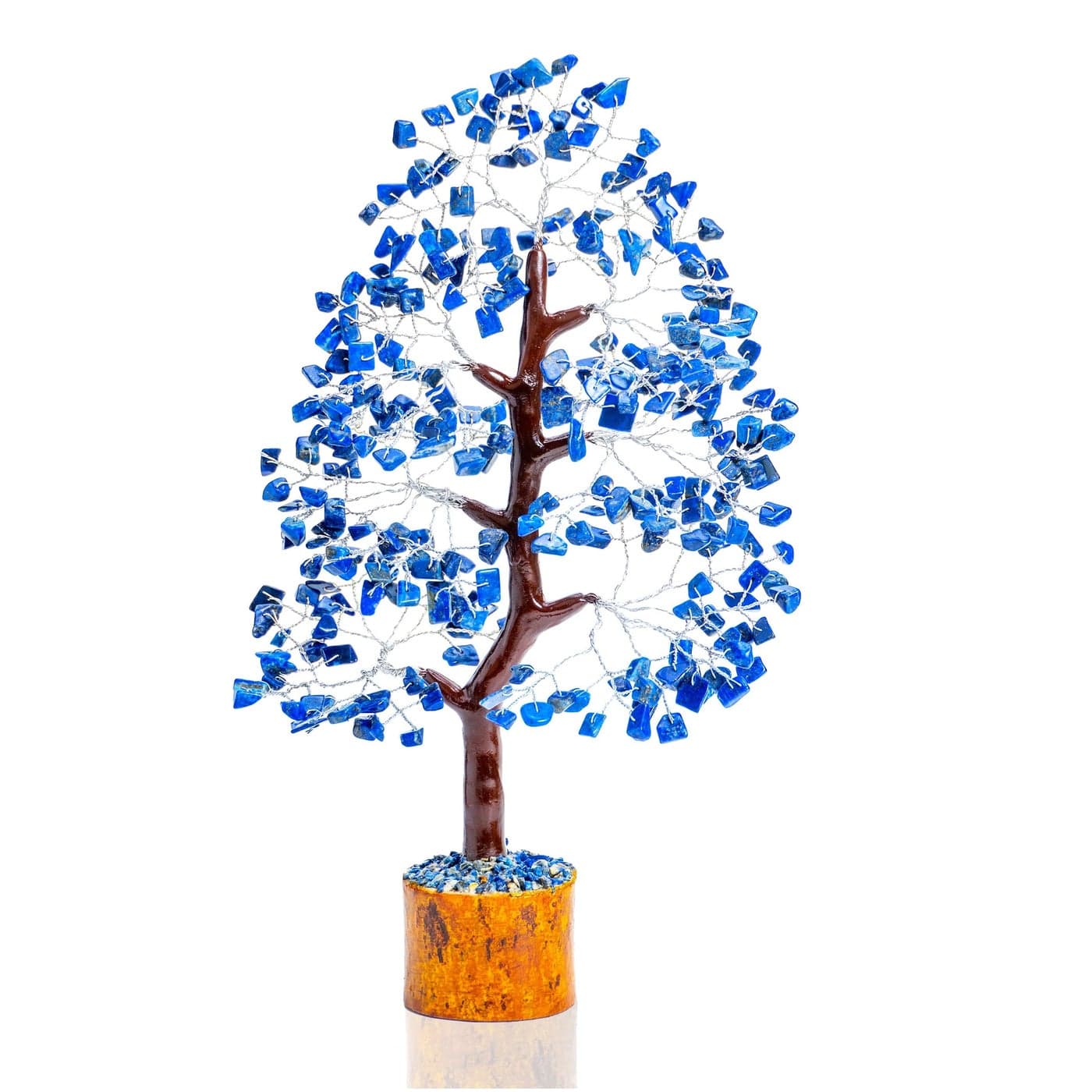 Lapis Lazuli Crystal Tree of Life healing crystals Spiritual Blue Shelf Decorations Crystal Decor Feng Shui Table Decor Gifts for Men Dad Boyfriend or Perfect Housewarming Home Accents Decor Gift