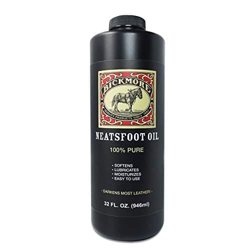 Bickmore 100% Pure Neatsfoot Oil 8 oz - Leather Conditioner and Wood Finish - Works Great on Leather Boots, Shoes, Baseball Gloves, Saddles, Harnesses & Other Horse Tack