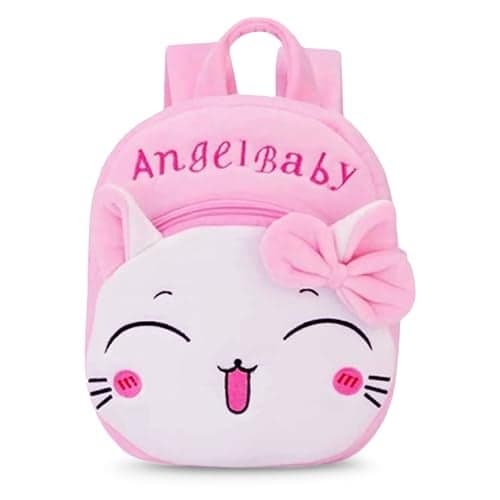 ADISA Kids Backpack Toddler Bag Back Pack Plush Cartoon for Girls and Boys 1-5 Years (BP103-PIN)