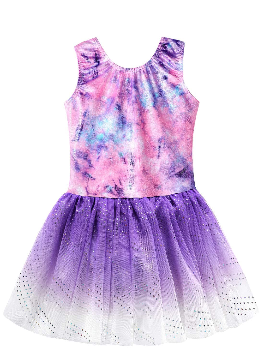 Cosmos Gymnastics Skirted Leotards & Tutus - Size 6-7, Purple (Baby/Toddler/Big Girls)