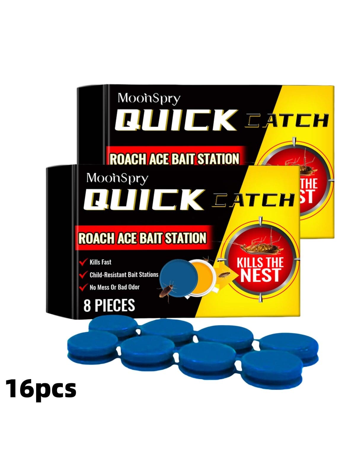 Insect Repellent, Cockroach Bait, Home Kitchen, Cockroach Repellent Cleaner, 16 Pcs