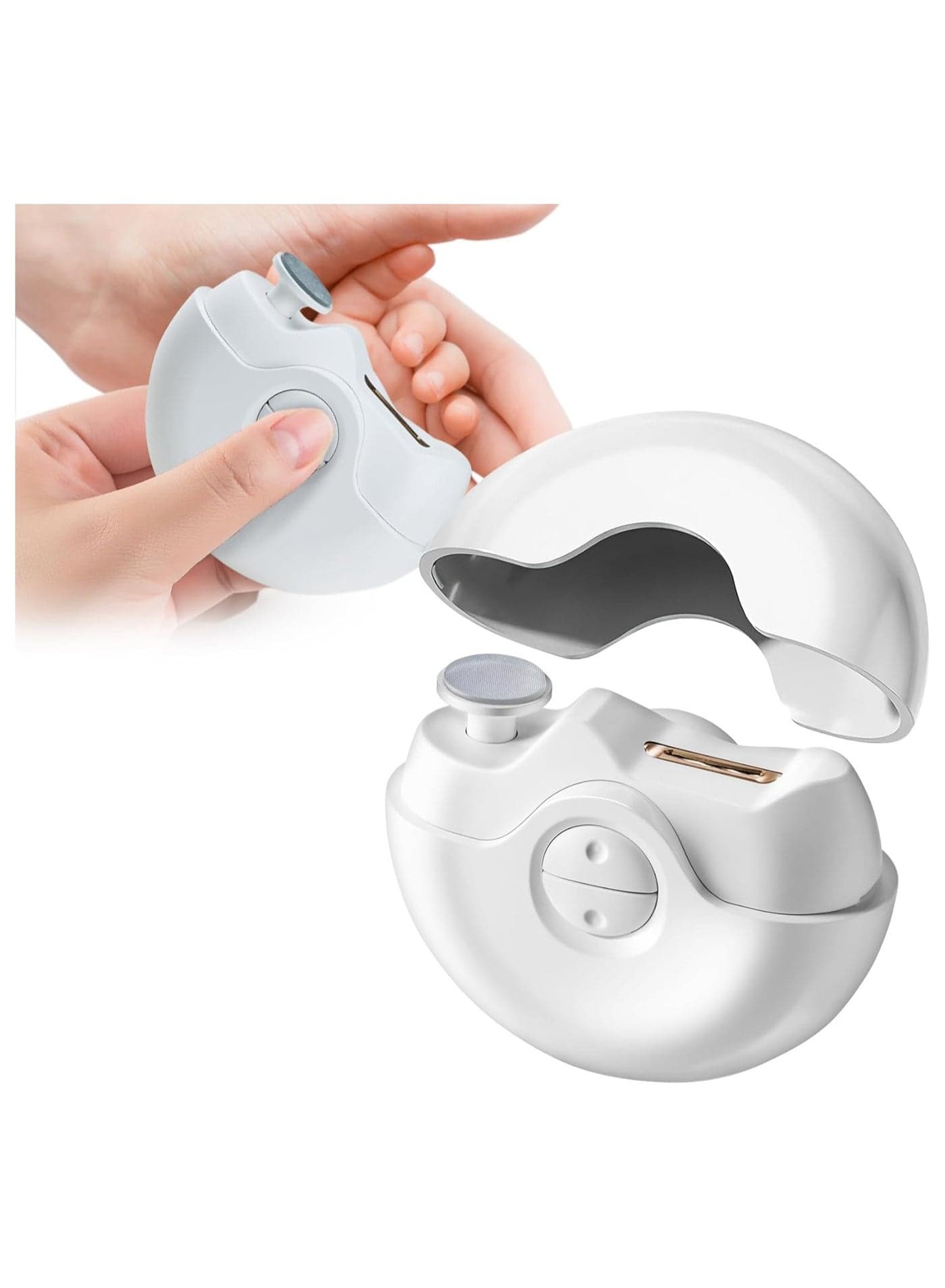 Electric Nail Clipper USB Rechargeable Electric Nail 2-in-1 Trimmer with Nail File for Fingernail Care 2 Speed Manicure Levels Automatic Nail Clipper for Adults Seniors Kids