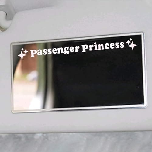 BoAn 3 Pack Passenger Princess StickersRearview Mirror Decal Vinyl DecalCar Mirror DecalCute Car StickerWhite