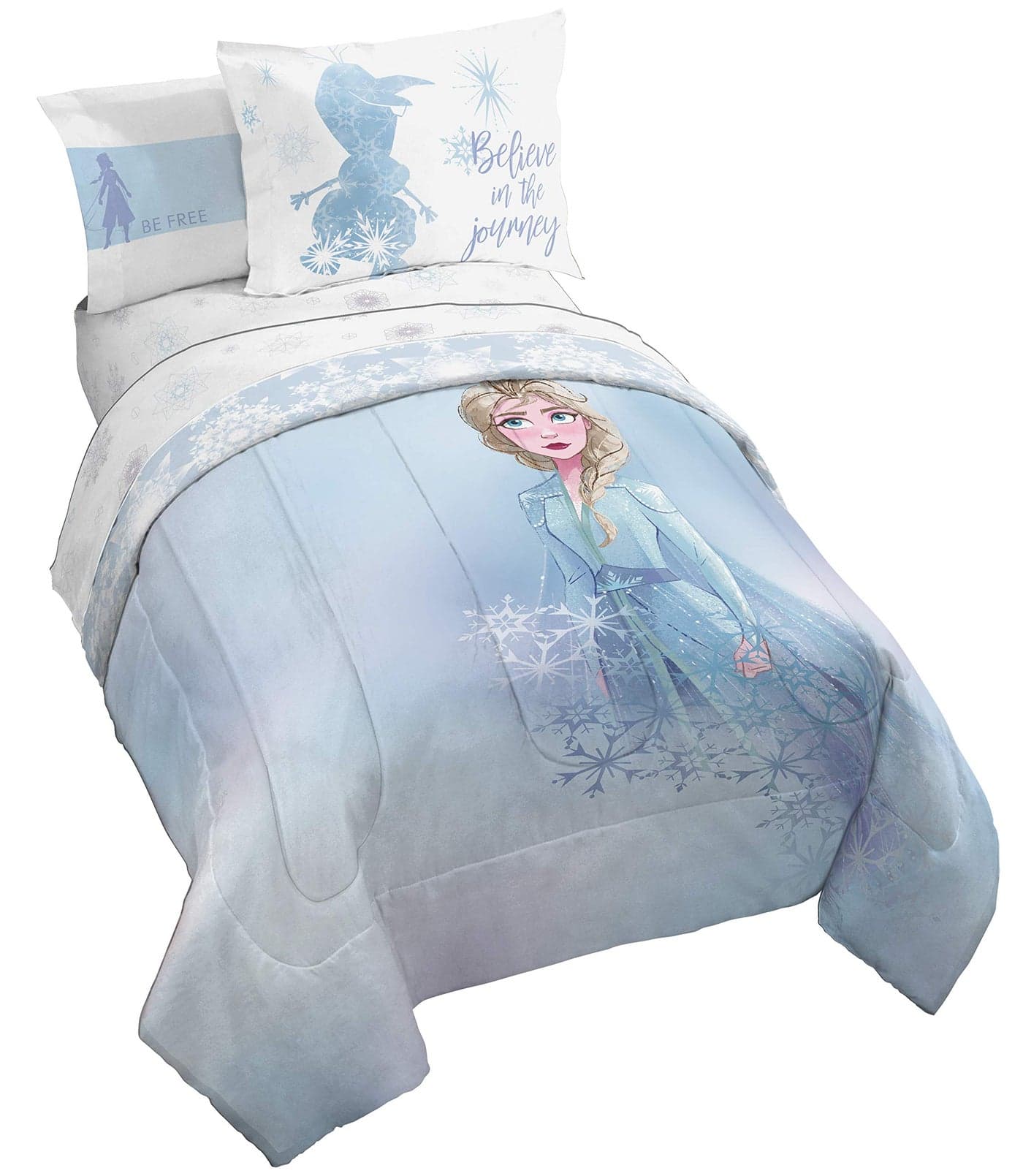 Disney Frozen 2 Elsa Color Block 7 Piece Full Bed Set Includes Reversible Comforter Sheet Set Bedding Super Soft Fade Resistant Microfiber Official Disney Product