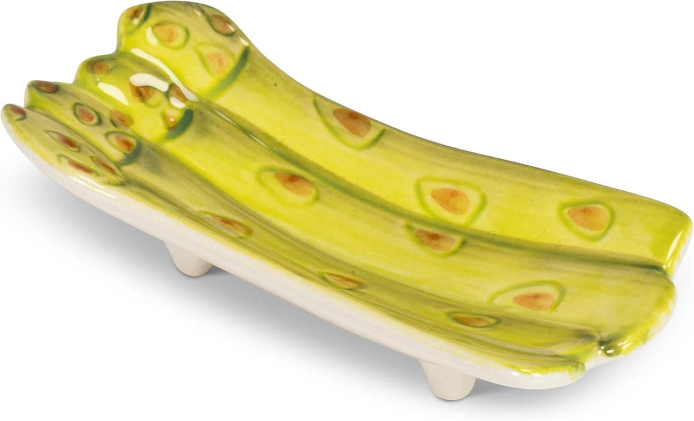 Abbott Collection Small Asparagus Dish Stoneware Green 4 L