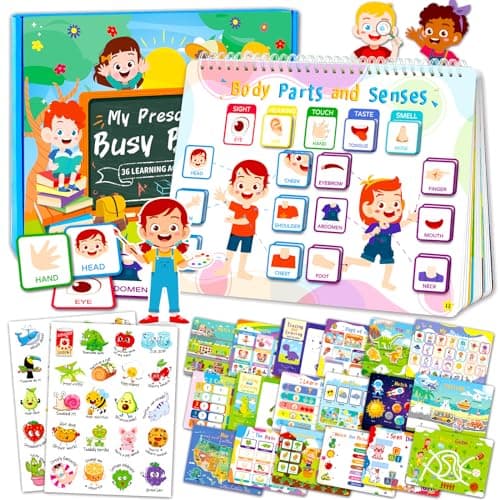 HomSeon 36 Theme Montessori Busy Book for Toddlers 3 and up Preschool Learning Activities for Kids Kindergaten Educational Toys Tools Autism Pre K Early Learning