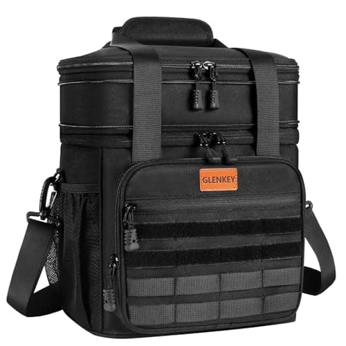 GLENKEY Expandable Lunch Box Cooler Bag Insulated Soft Lunch Bag for Men Women Large Lunchbox for Adults Work Camping Outdoor Travel Tactical 16L