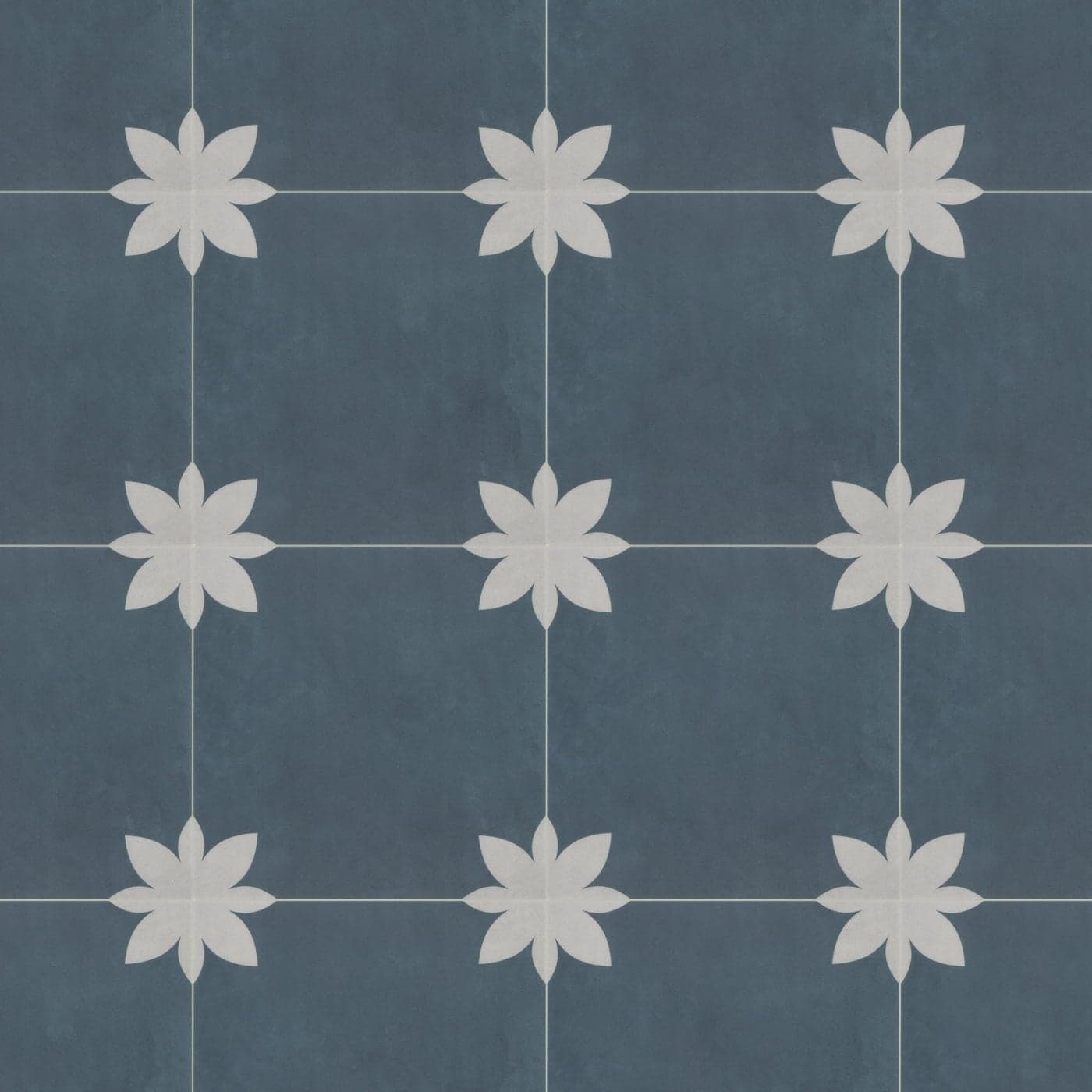 INNO STCIEKRS 16Sheet Peel and Stick Floor and Wall Tile for Bathroom Kitchen 9 x 9 Blue Flower SPC SelfAdhesive Vinyl Flooring Patterned Groutable Backsplash Tile Covers 912 Sq Ft