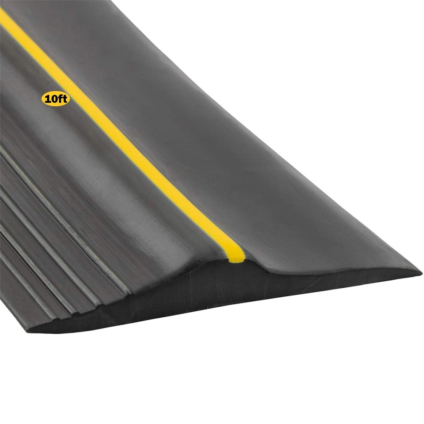 Papillon Garage Door Bottom Seal Strip Weatherproof EPDM Rubber Threshold Fits All Standard Doors Easy for DIY Homeowners No Adhesive 10Ft Black