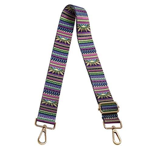 ZANQANO Crossbody Strap for Purses Replacement Adjustable Guitar Multicolor Style Handbag Straps (Boho Multicolor)