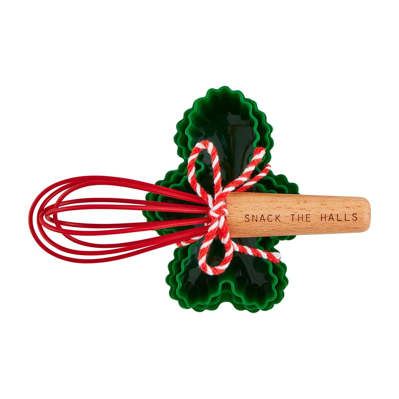 Mud Pie Christmas Silicone Baker Green mold 4 x 3 whisk 5 12