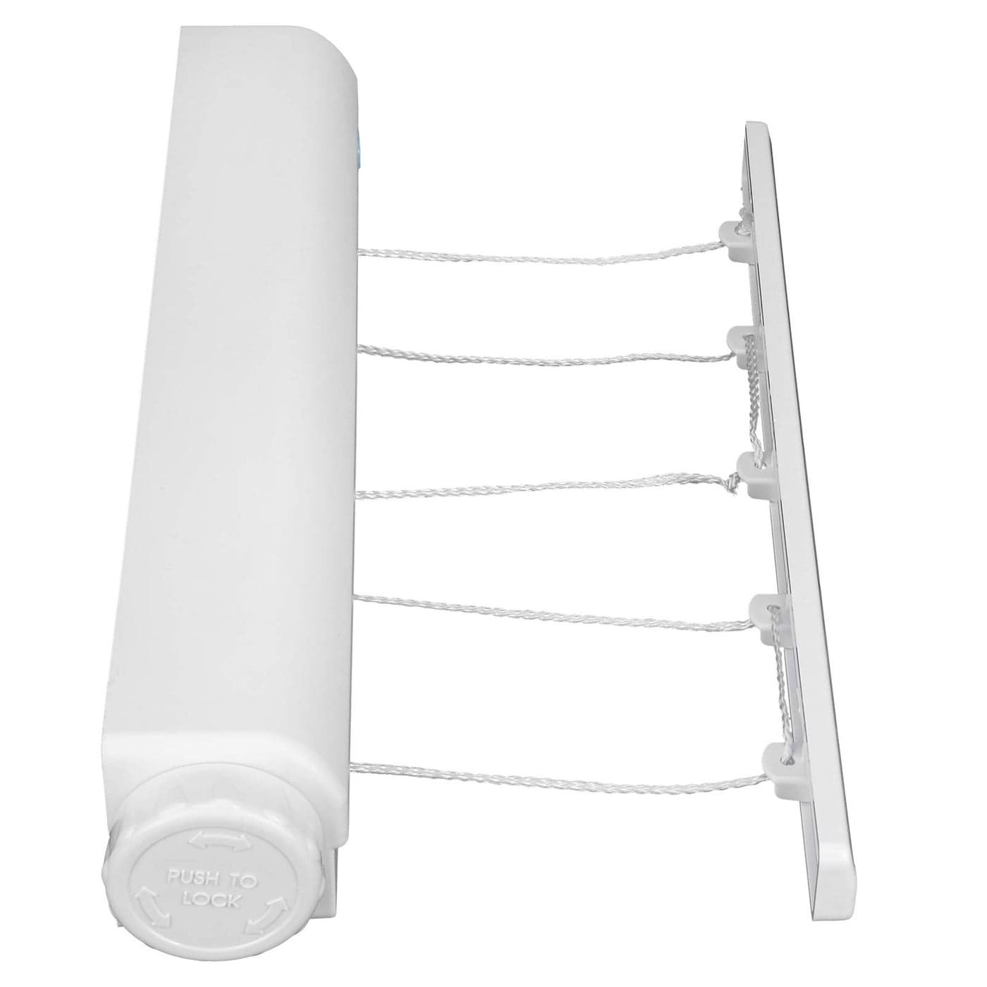 Tiiyee Retractable Clothesline Indoor Outdoor Clothes Line Retracting Clothesline Laundry Line Wall Mounted Telescopic Drying Rack Rope Hanger for Hanging Wet Dry Clothing Bathroom Hotel 5 Ropes