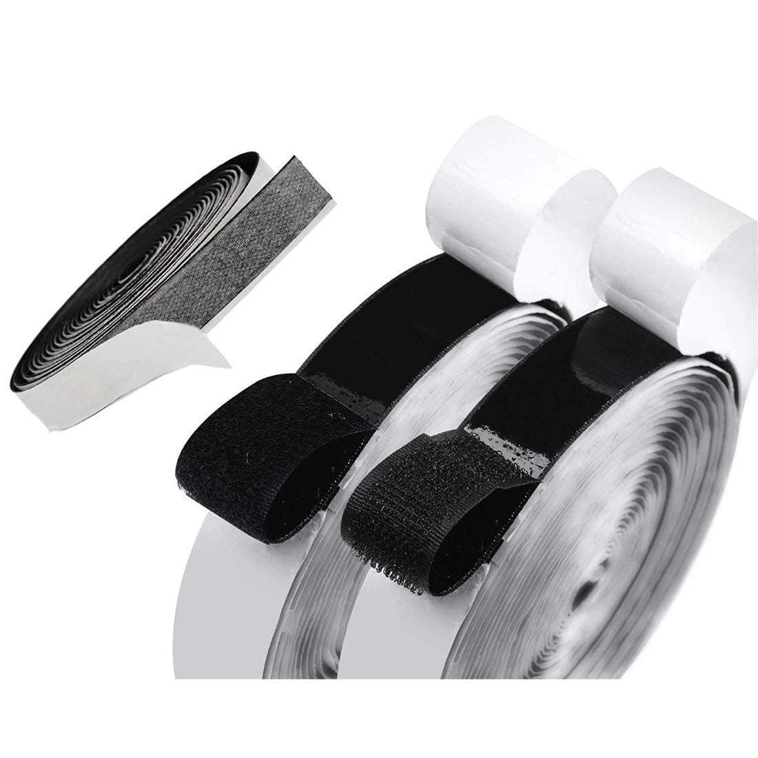 DIY Crafts Pack Of 3 Pcs, Adhesive Hook and Loop, Self Adhesive Hook and Loop Sticky Back Fastener Feet Roll Double-Sided Gum Moun(Pack Of 3 Pcs, Adhesive Hook and Loop)
