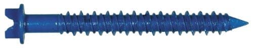 Hillman 41554 Blue Slotted Hex Washer Head Tapper Concrete Screw Anchor, 3/16 X 1 3/4 Inch, 25-Pack