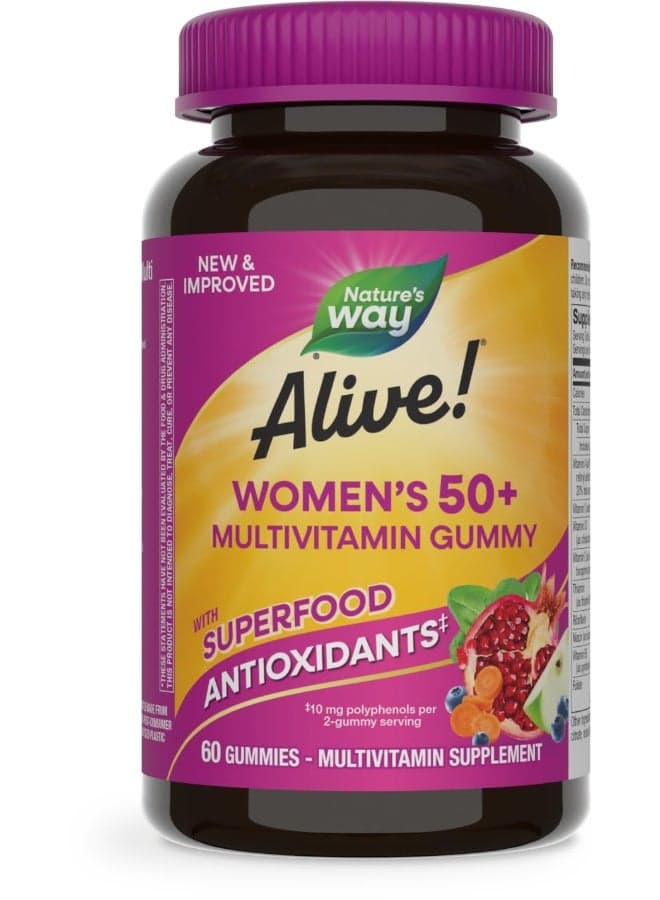 Alive Women's 50+ Multivitamin 60 Gummies Packaging May Vary