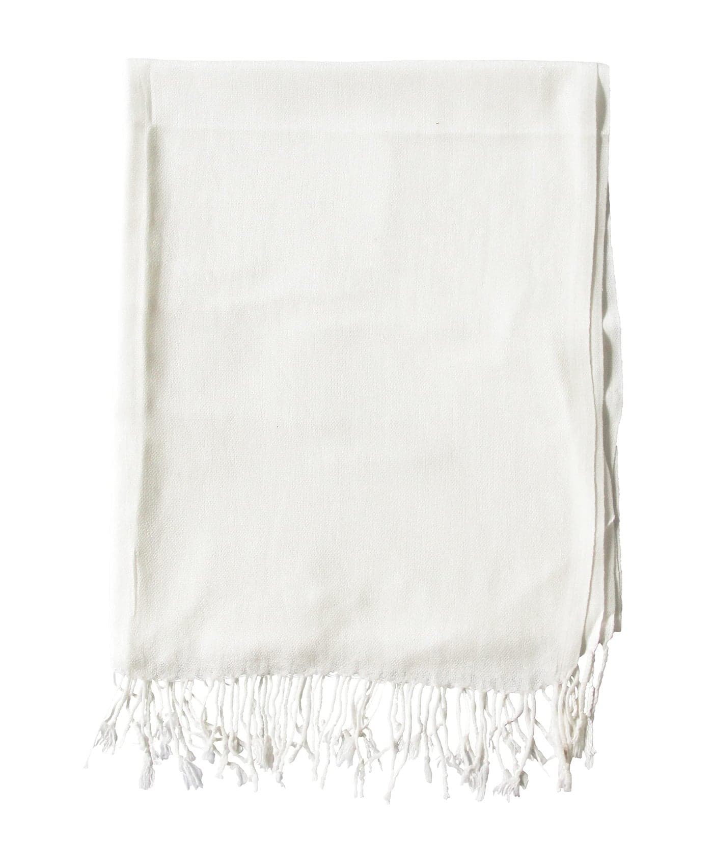 Soophen Pashmina Scarf Beautiful Solid Colors - White