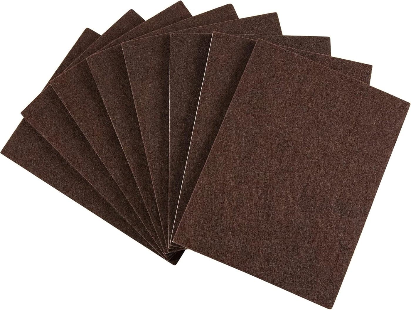SoftTouch 4 12 x 6 CuttoSize SelfStick Felt Furniture Pads Protect Surfaces from Scratches Damage Brown 8 Pack