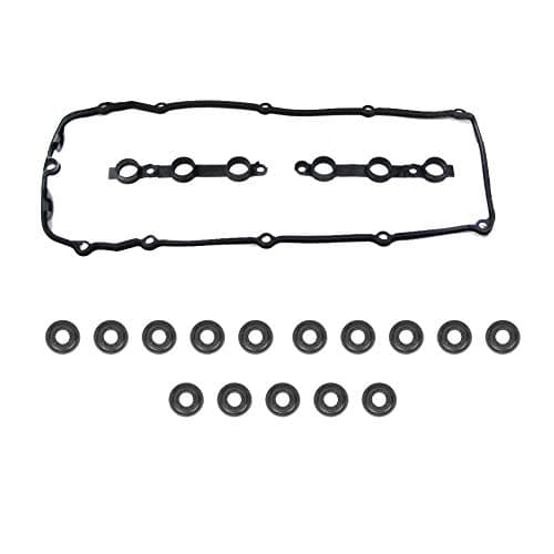 Engine Valve Cover Gasket Kit with 15 Grommet Seals Replacement for BMW E39 E46 E53 E60 E83 Z4 M54 525i 530i 325Ci 325i 325xi 330Ci 330i 330xi X5 525i 530i X3 L6 2.5L 3.0L 11120030496 (18pcs)