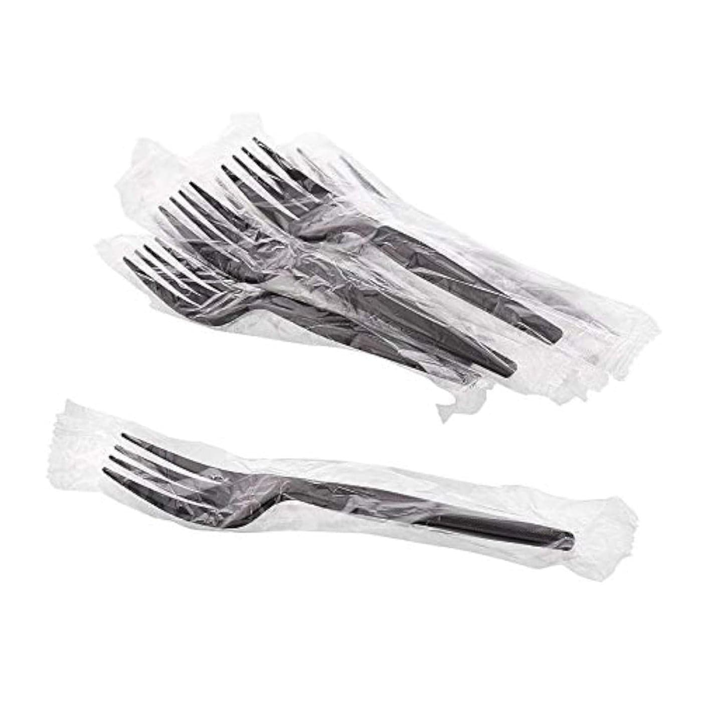 Individuanlly Wrapped Heavy Weight Plastic Fork Black 100