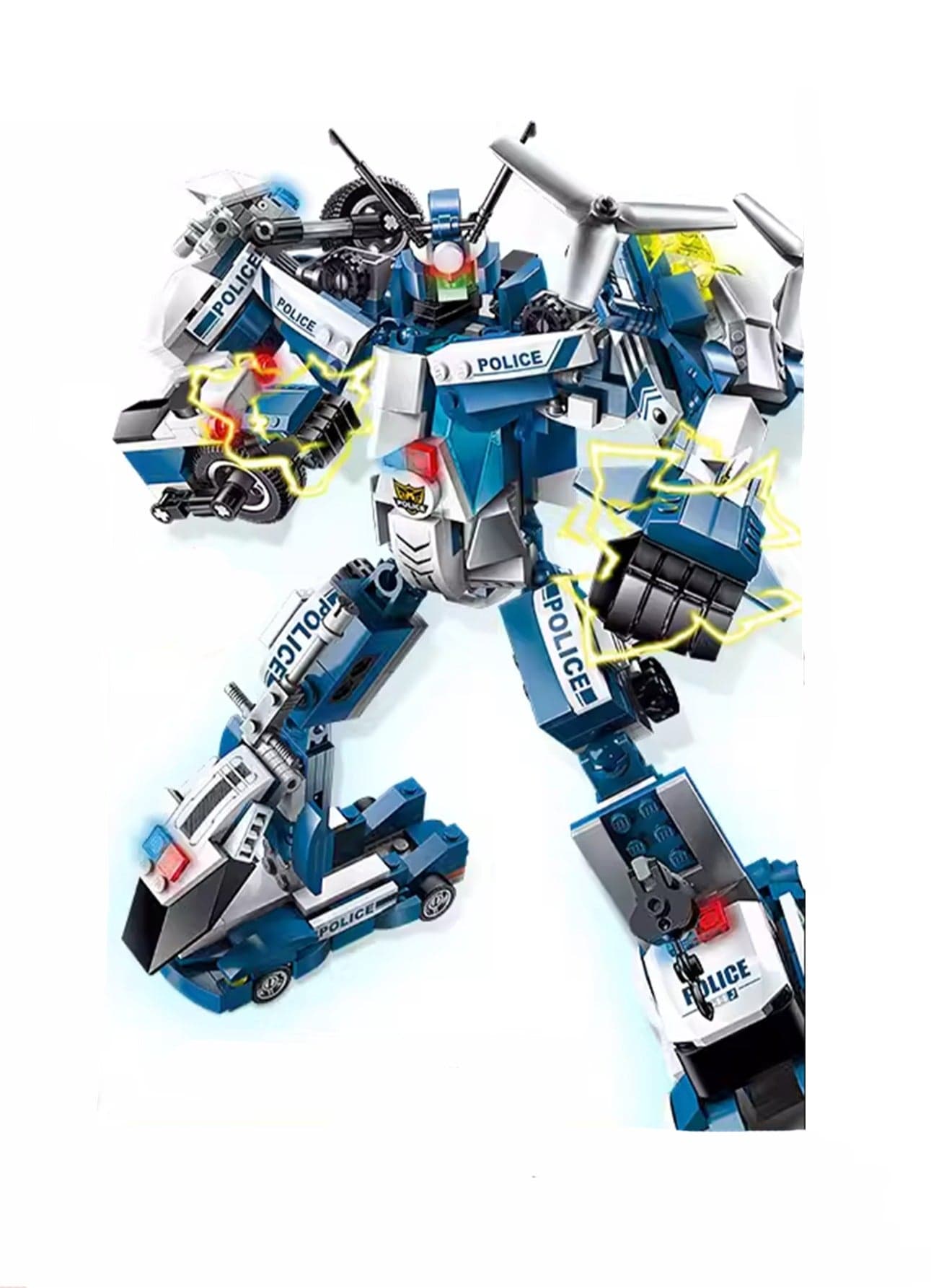 Children's Educational Building Blocks Toys Mecha Small Particles Transformable Robot (Wind Warrior)