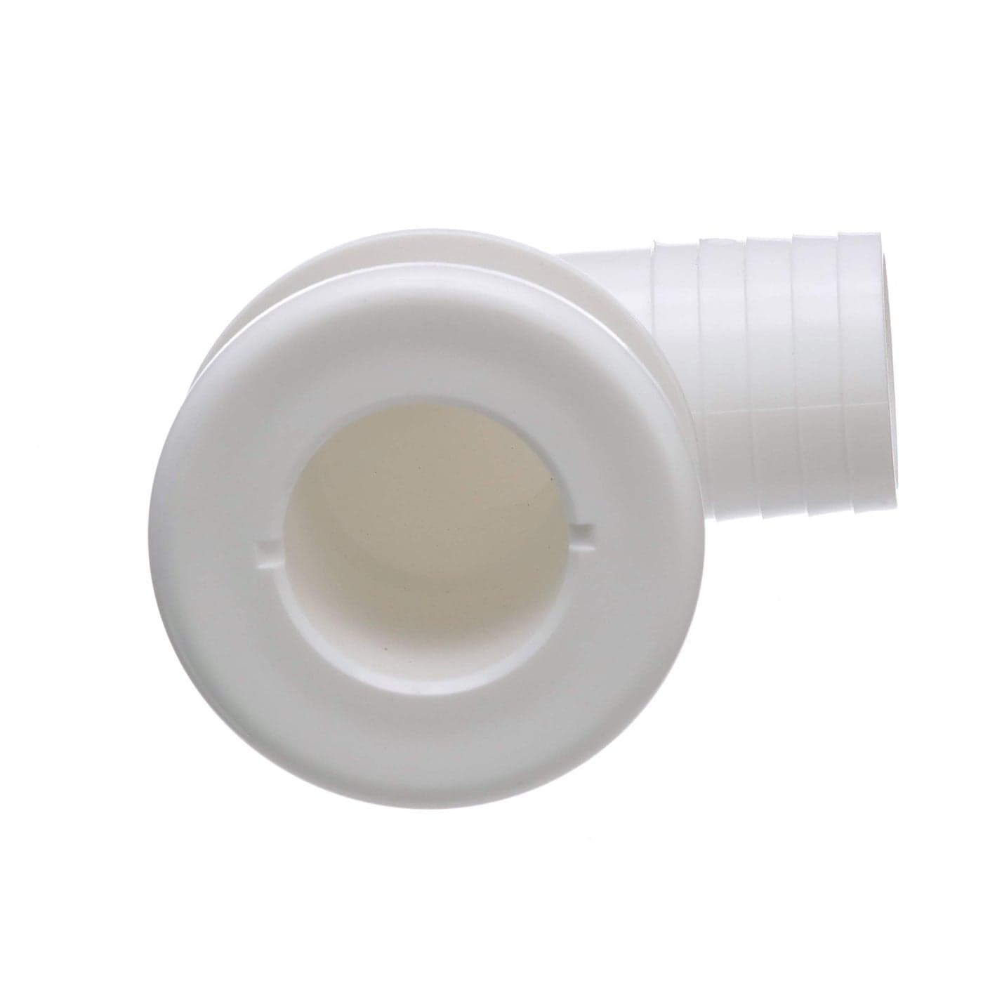 Seachoice 90-Degree Thru-Hull Connector, Fits 1-1/2 in. ID Hose, 1-3/8 in. Max Hull