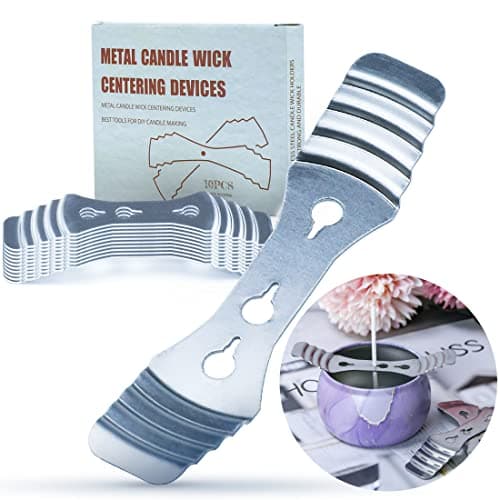 10pcs Metal Candle Wicks Centering Devices 3 Holes Stainless Steel Wick Holder for DIY Candle Making