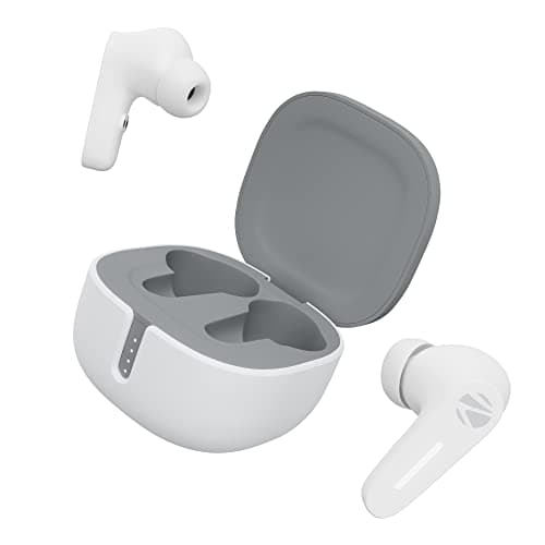 ZEBRONICS Sound Bomb 7 Bluetooth TWS in Ear Earbuds with 60H Playtime, ENC Mic, Rapid Charge, Upto 50ms Gaming Mode, Flash Connect, Voice Assistant, Smooth Touch Control, BT v5.2, Type C (White)