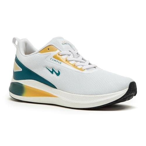 Campus Men's Camp KRIPTO Running Shoes WHT/MSTD - 6UK/India
