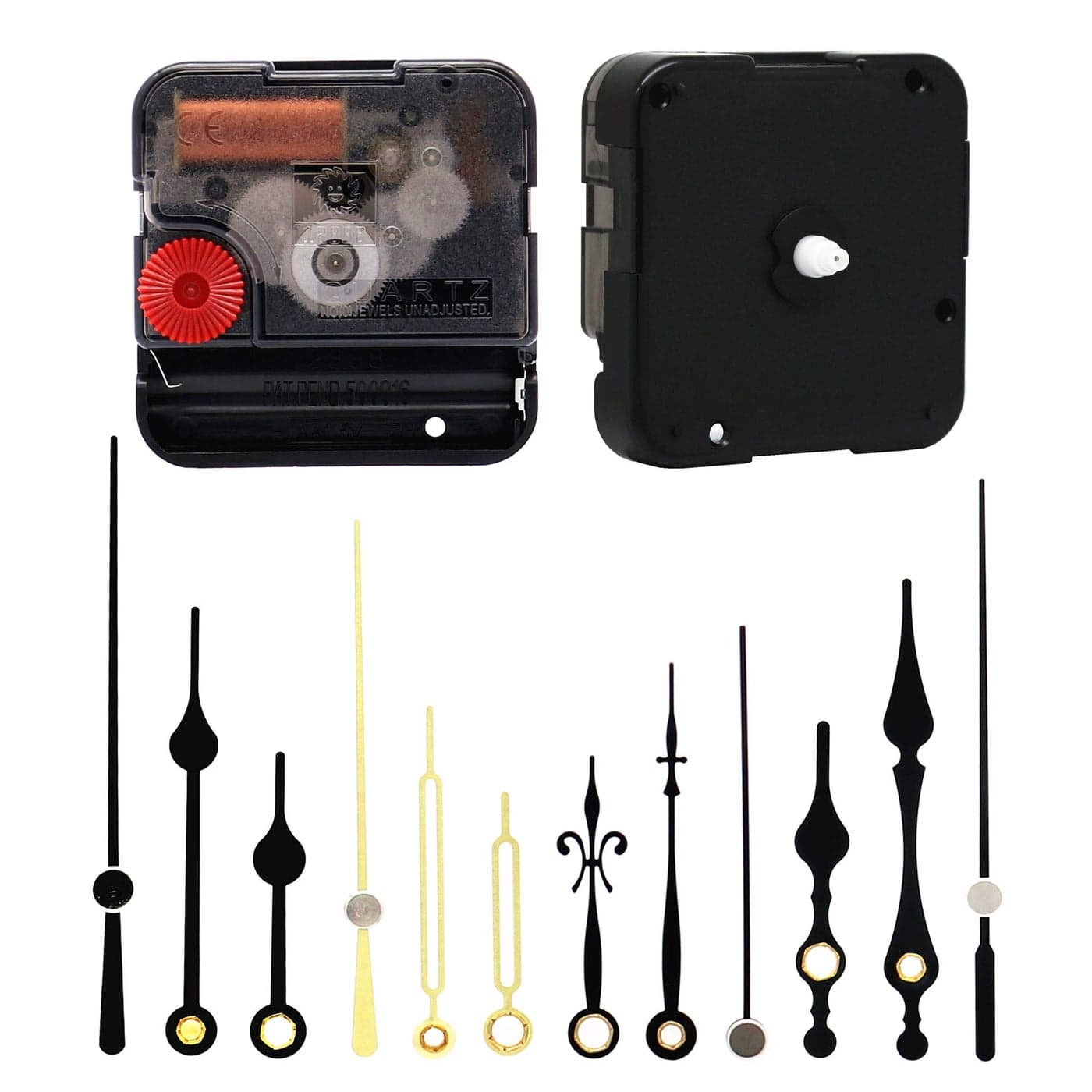 Youngtown 12888 Snap in Type 45mm Hour Shaft Length Continuous Sweep Quartz Clock Movement8mm Total Shaft Length C Hands