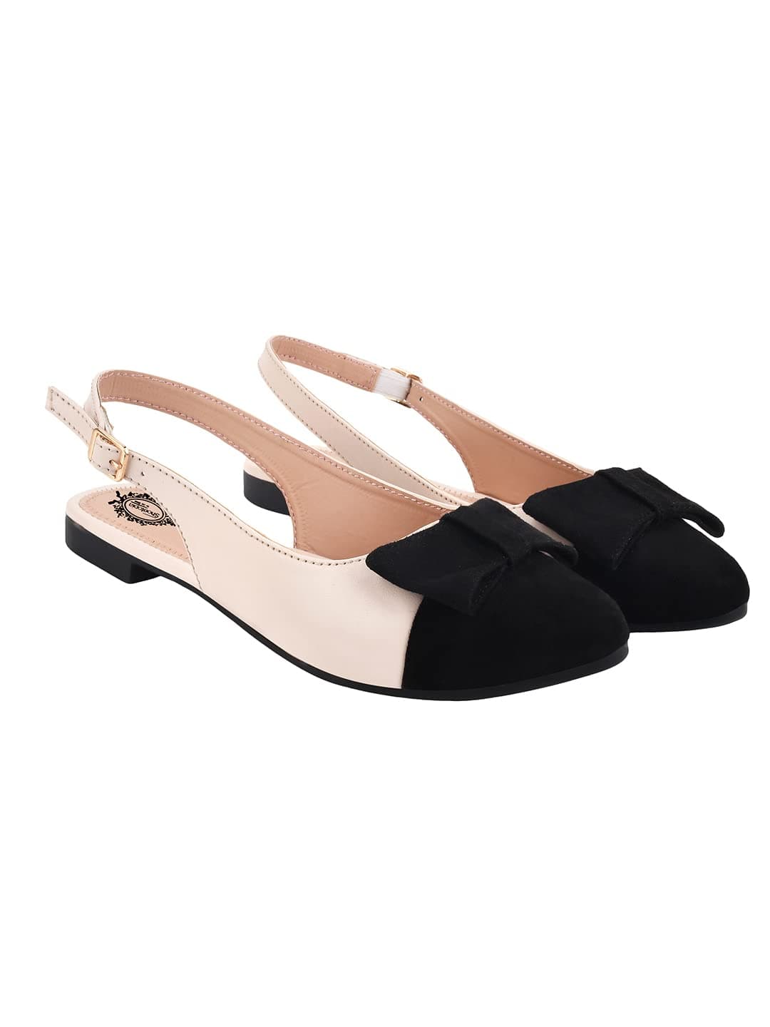 Shoetopia Stylish Uppper Bow Black Flats for Women & Girls /UK3