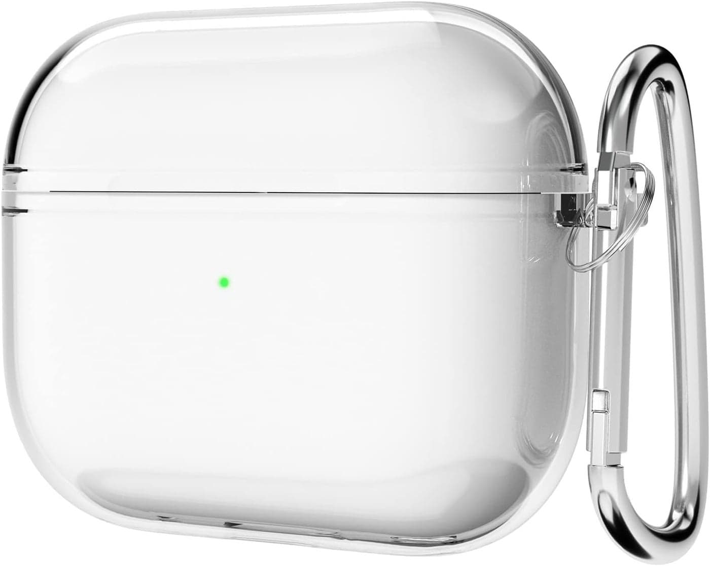 Meyaar for Apple AirPods Pro 3 Case Cover with Keychain, Soft Skin Silicone Case Cover, Full Protective Case Cover Compatible with AirPods Pro (3rd Generation) Case 2025 (Transparent)