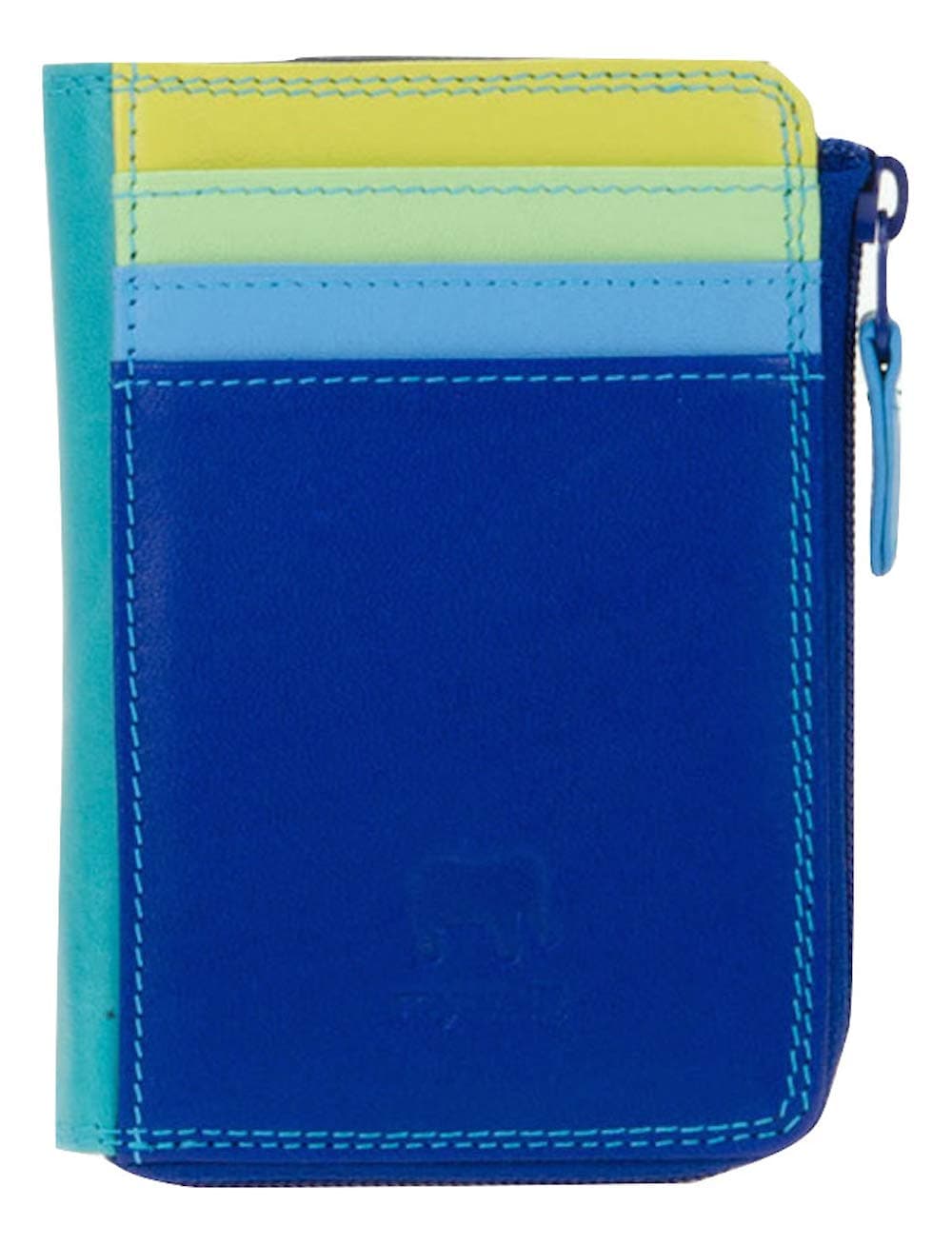 mywalit Small Zip Leather Purse | 3 Card Slots | ID Window & Coin Pocket | Seascape | Stylish & Compact Accessory for Men & Women | Perfect for Everyday Use