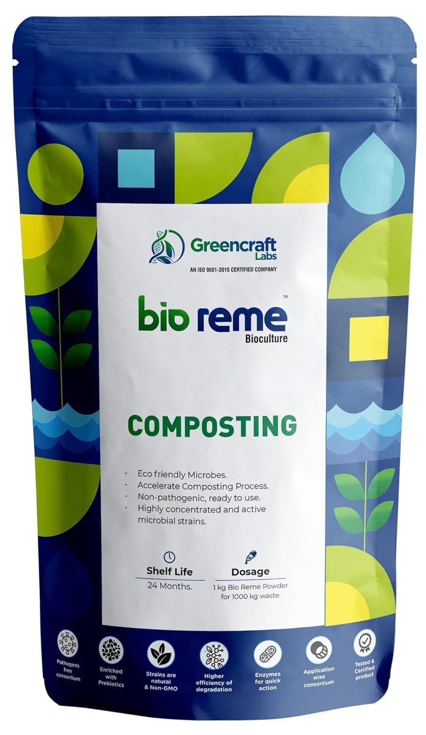 Bio Reme Compost Maker Powder 1kg EcoFriendly Microbes for Faster OdorFree Composting Richer Soil