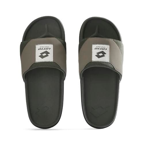 Lotto Men Enduro Strip Olive Slides