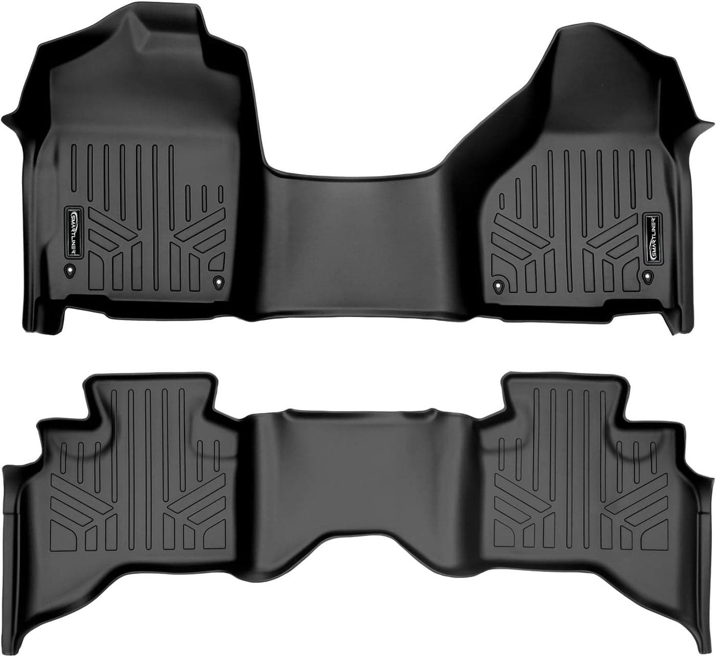 MAX LINER A0319/B0048 Floor Mats 2 Row Liner Set Black for 2012-2018 RAM 1500 Quad Cab