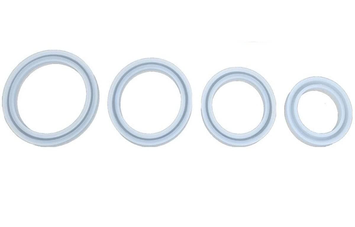 R H LIFESTYLE DIY Silicone Resin Bracelet Casting Mold Bangle Mould Set of 4PCS SM4433