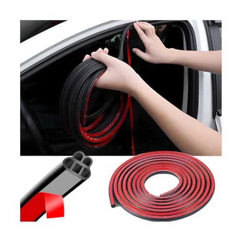 Mandark Car Door Seal Strip Rubber Double Layer Vehicle Weather Stripping 525ft 5 Holes Soundproof Self Adhesive Automotive Sealing Strip Accessories Universal for SUV Truck RV