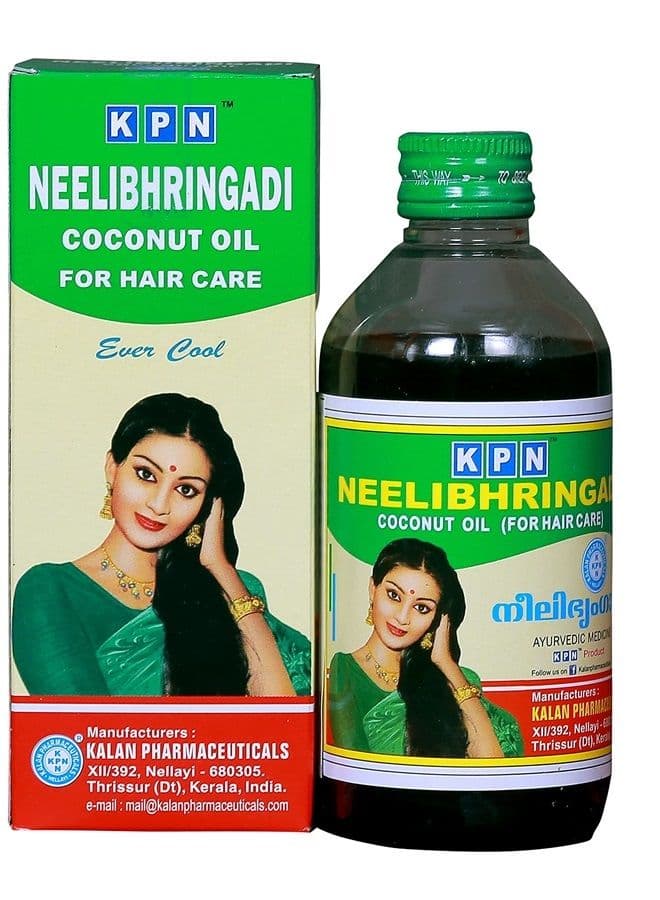 200ml Neelibhringadi Hair Oil Hair Loss uses amla indigo brahmi coconut by KPN