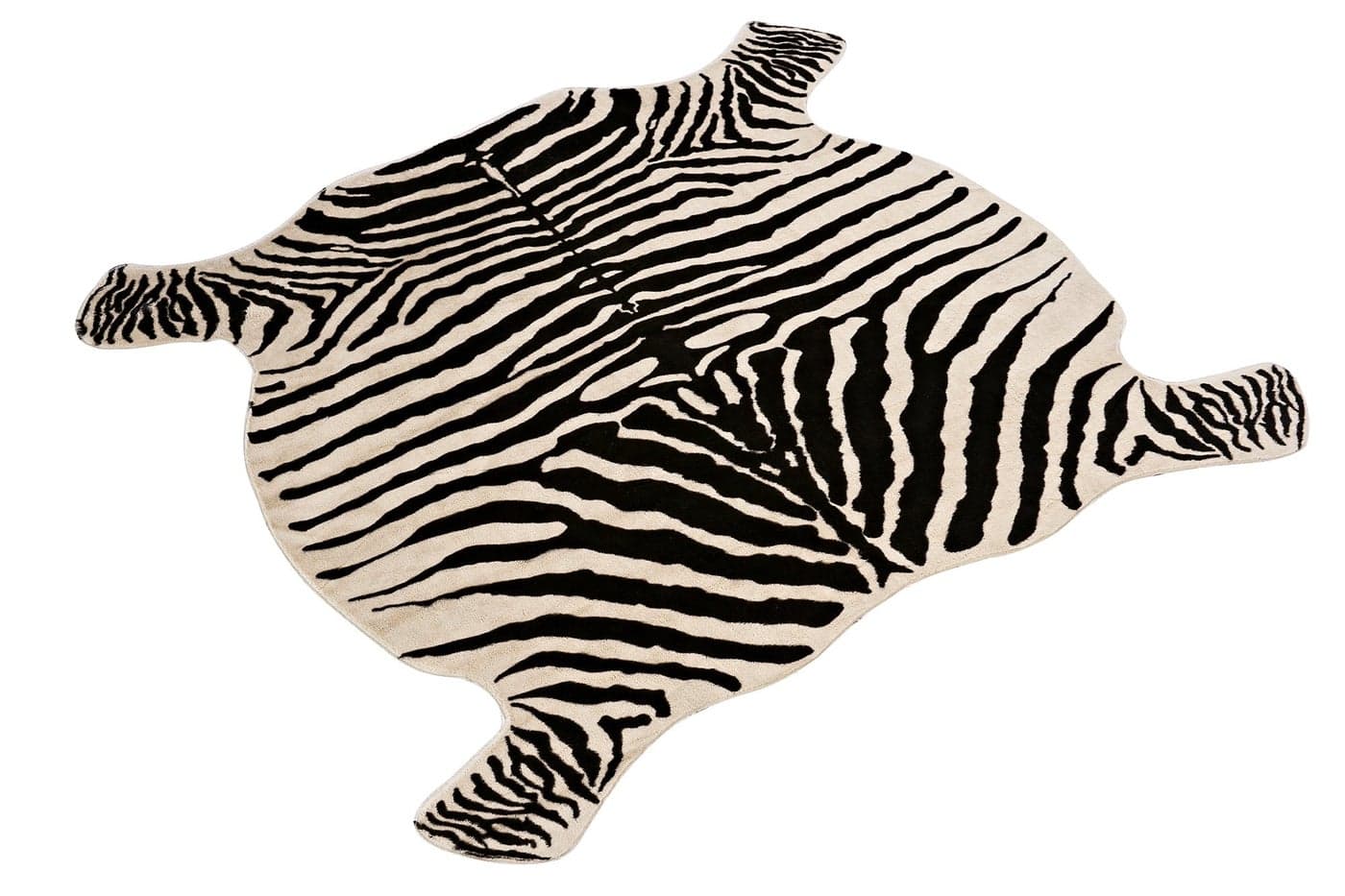 townssilk Area Rug Faux Zebra Print Rug 43x47 Feet RugMatCarpets for Home