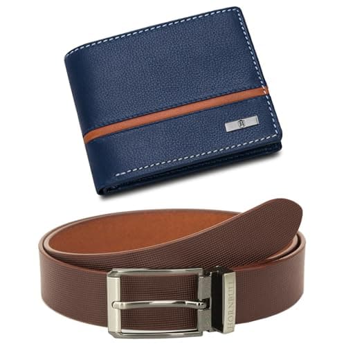 HORNBULL Denial Leather Wallet for Men | Wallets Men with RFID Blocking | Mens Wallet (BW45150),Blue