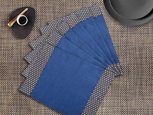 Dekor World Circular Squence Blue Place Mat-Set of 6 Pcs