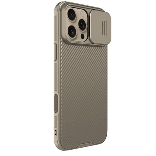 Nillkin Case for Apple iPhone 16 Pro Max (6.9" Inch) CamShield Pro Camera Slider Double Layered Protection TPU + PC (Corner Impact Air Bags) Golden Color