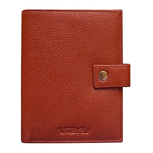 ABYS Genuine Leather Bombay Brown Wallet ||Passport Holder Wallet||Business Card Cases||Credit & Debit Card Holder with Loop Closure for Men and Women