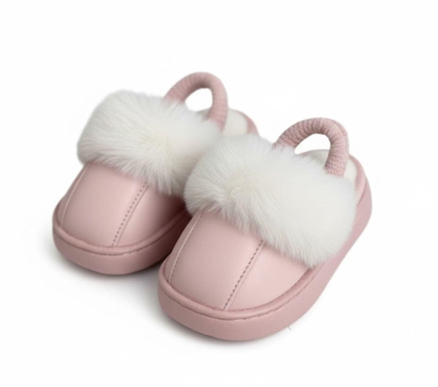 Infispace Winters Cozy Warm Waterproof Leather Slippers for Kids | Indoor Warm Plush Footwear, House Shoes for Children (1, Pink, 2-3 Year, UK Footwear Size System, Toddler, Age Range, Medium, 2 Years, 3 Years)