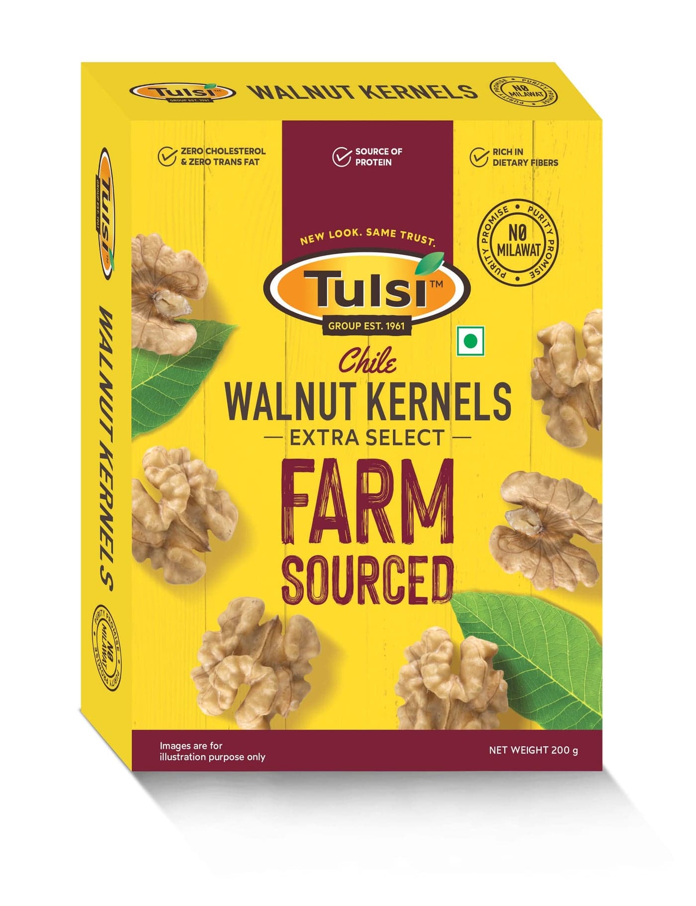 Tulsi California Walnuts Kernels Extra Select 200g | Large Size | Walnuts Akhrot | Delicious & Crunchy Walnuts | High in Protein & Iron | Premium Akhrot | Rich in Omega-3