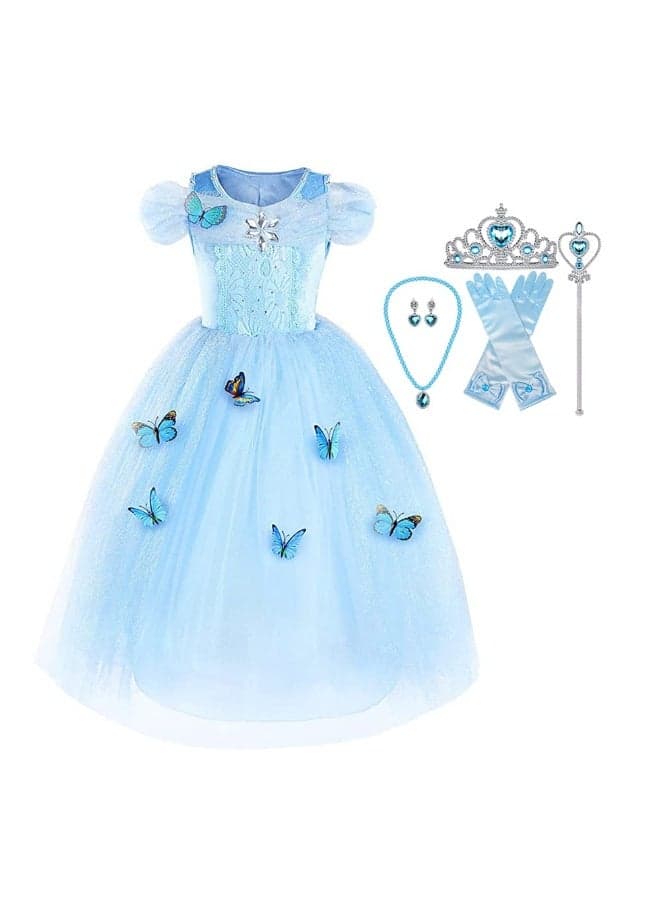 Princess Costume For Little Girls And Toddlers, Princess Dress-Up Accessories, Cinderella Role Play, Queen Snow White (Suitable For Children 110cm Tall)