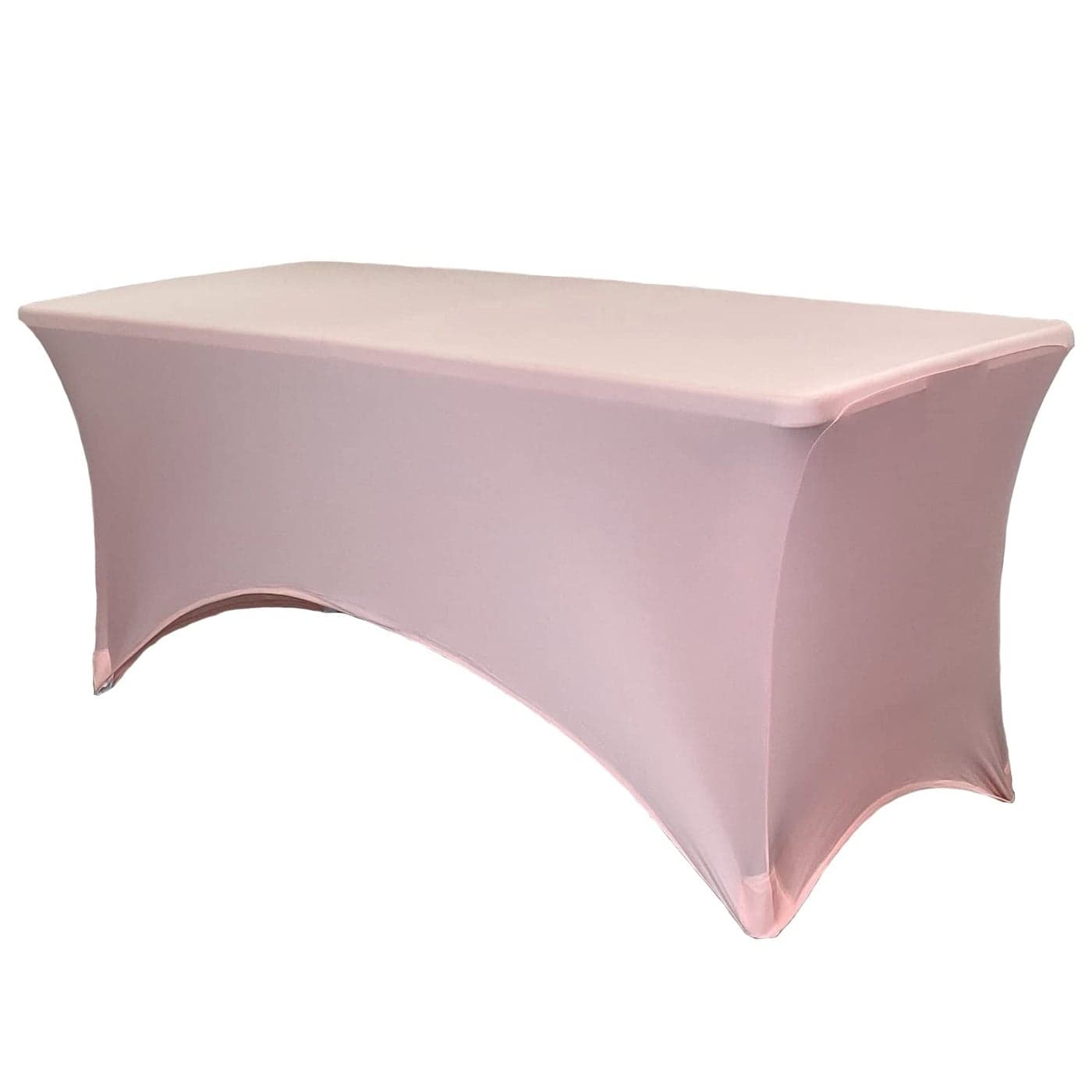 YOUR CHAIR COVERS Rectangular Spandex Table Covers 6ft Fitted Tablecloth Wedding Event Patio Decorations Elastic Fabric Stretch Tables Cover for 6 ft Folding Table Blush